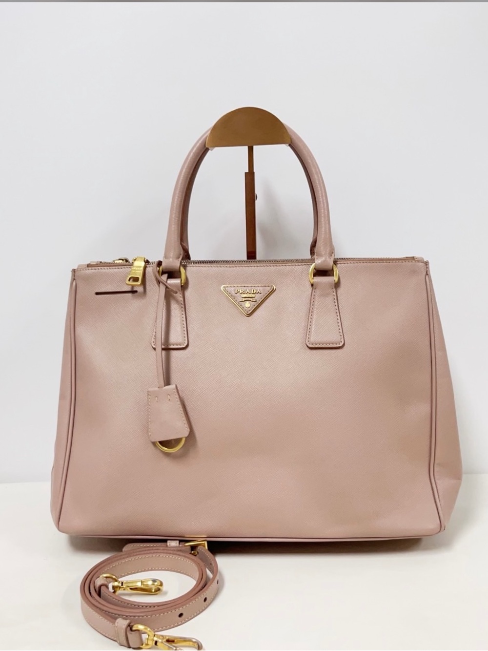 Prada Blush Pink Saffiano Leather Top-Handle Satchel